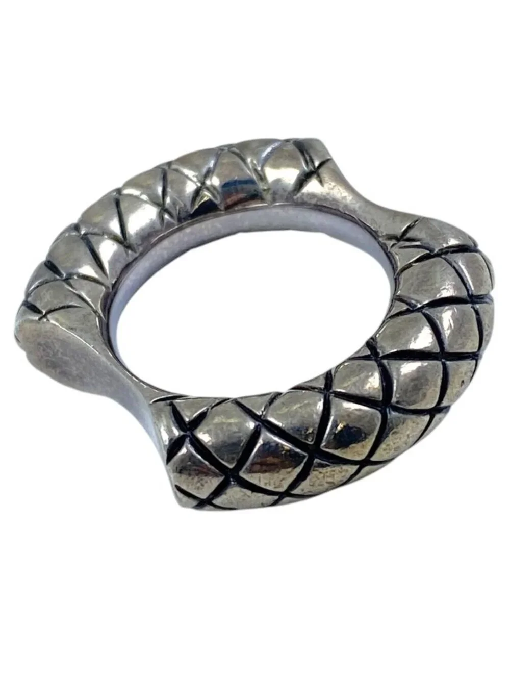Bottega Veneta Ring Intrecciato Silver Simple